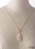Boho Necklace, Lariat Rose Quartz